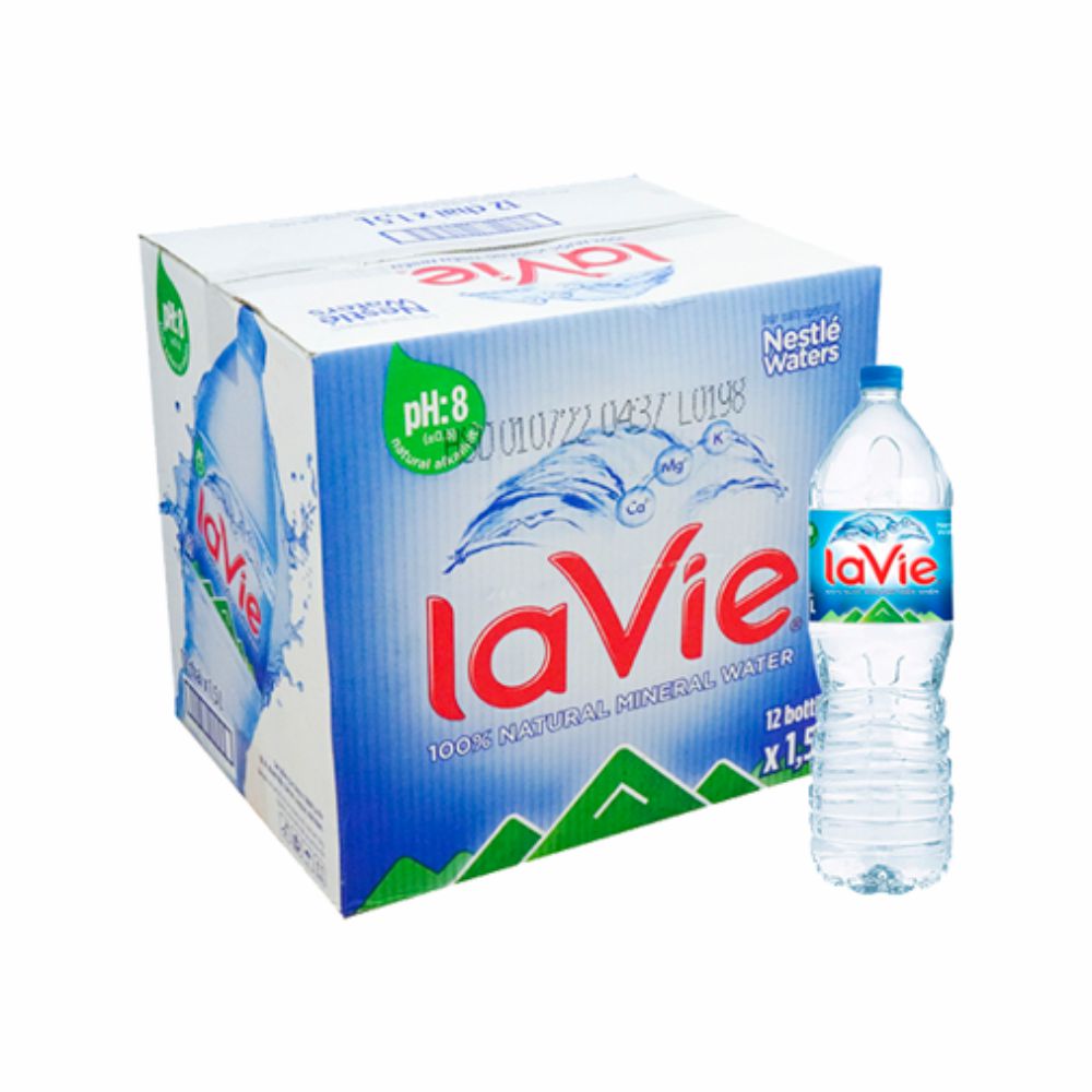 Thùng Nước khoáng La Vie 1.5L x 12 chai