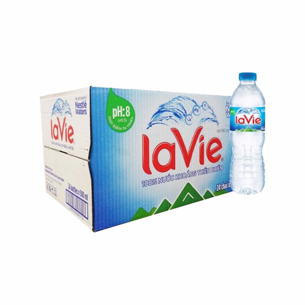 Thùng Nước khoáng La Vie 500ml x 24 chai