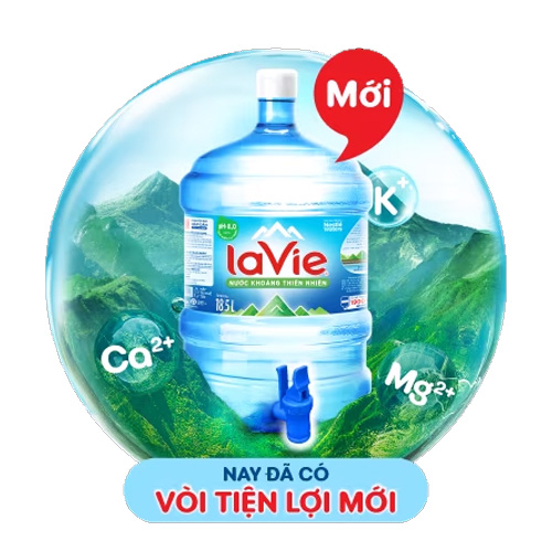 Nước Khoáng LaVie 18.5L Bình Vòi